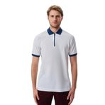 Ar-ma Erkek Fermuarlı Polo Yaka Tişört Regular Fit%100 Pamuk Pike Basic Baskısız Y29374354302 Beyaz-B1