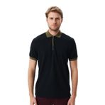 Ar-ma Erkek Fermuarlı Polo Yaka Tişört Regular Fit%100 Pamuk Pike Basic Baskısız Y29374354302 Siyah-S1
