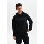 Ar-ma Erkek Kapşonlu Sweatshirt Baskisiz Kanguru Cepli Örme Kumaş Slim Fit%80 Pamuk%14 Polyester%6 Elastan Scuba İnterlok K30254685202 Siyah-S1