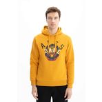 Ar-ma Erkek Kapşonlu Sweatshirt Yazi Baskili Cepsiz Örme Kumaş Regular Fit%70 Pamuk%30 Polyester 30/1 Şardonlu Üç İplik K26254625801 Kahverengi-K5