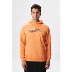 Ar-ma Erkek Kapşonlu Sweatshirt Yazi Baskili Fleto Cepli Örme Kumaş Regular Fit%70 Pamuk%30 Polyester 30/1 Şardonlu Üç İplik K28254627001 Turuncu-T1