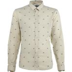 Ar-ma Erkek Keten Gömlek Baskisiz Basic Düğme Kapamali Cepsiz Uzun Kollu Gömlek Dokuma Kumaş Regular Fit % 65 Pamuk % 35 Keten Y21485115801 - Bej - 2XL