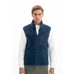 Ar-ma Erkek Polar Yelek Regular Fit Tam Fermuarlı%100 Polyester Softech Kışlık Cepli Baskısız K26424674201 İndigo-İ1