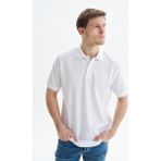Ar-ma Erkek Polo Yaka Tişört Baskisiz Basic Büyük Beden Çift Toplama Penye Pike Y29374870302 - Beyaz - 5XL