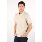 Ar-ma Erkek Polo Yaka Tişört Baskisiz Basic Örme Kumaş Büyük Beden%95 Pamuk%5 Likra 30/1 Tek Toplama Licrali Pike Y22374869601 Bej-B1