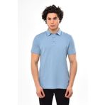 Ar-ma Erkek Polo Yaka Tişört Baskisiz Basic Örme Kumaş Regular Fit%100 Pamuk 30/1 Çift Toplama Penye Pike Y22374350701 Mavi-M2