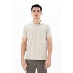 Ar-ma Erkek Polo Yaka Tişört Baskisiz Basic Örme Kumaş Regular Fit%100 Pamuk 30/1 Çift Toplama Penye Pike Y25374351201 Bej-B1