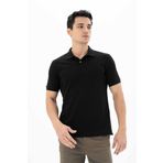 Ar-ma Erkek Polo Yaka Tişört Baskisiz Basic Örme Kumaş Regular Fit%100 Pamuk 30/1 Çift Toplama Penye Pike Y25374351201 Siyah-S1