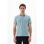 Ar-ma Erkek Polo Yaka Tişört Baskisiz Basic Örme Kumaş Regular Fit%100 Pamuk 30/1 Çift Toplama Penye Pike Y25374351501 Mavi-M24