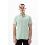 Ar-ma Erkek Polo Yaka Tişört Baskisiz Basic Örme Kumaş Regular Fit%100 Pamuk 30/1 Çift Toplama Penye Pike Y25374351501 Yeşil-Y2