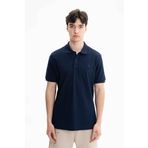 Ar-ma Erkek Polo Yaka Tişört Baskisiz Basic Örme Kumaş Regular Fit%100 Pamuk 30/1 Çift Toplama Penye Pike Y27374352301 Lacivert-L1