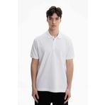 Ar-ma Erkek Polo Yaka Tişört Baskisiz Basic Örme Kumaş Regular Fit%100 Pamuk 30/1 Çift Toplama Penye Pike Y27374352501 Beyaz-B1