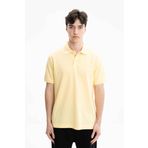 Ar-ma Erkek Polo Yaka Tişört Baskisiz Basic Örme Kumaş Regular Fit%100 Pamuk 30/1 Çift Toplama Penye Pike Y27374352501 Sarı-S1