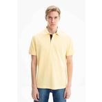 Ar-ma Erkek Polo Yaka Tişört Baskisiz Basic Örme Kumaş Regular Fit%100 Pamuk 30/1 Çift Toplama Penye Pike Y27374353301 Sarı-S1