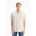 Ar-ma Erkek Polo Yaka Tişört Baskisiz Basic Örme Kumaş Regular Fit%100 Pamuk 30/1 Çift Toplama Penye Pike Y27374353701 Bej-B1