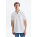 Ar-ma Erkek Polo Yaka Tişört Baskisiz Basic Örme Kumaş Regular Fit%100 Pamuk 30/1 Çift Toplama Penye Pike Y29374353802 Beyaz-B1