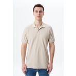 Ar-ma Erkek Polo Yaka Tişört Baskisiz Basic Örme Kumaş Regular Fit%100 Pamuk 30/1 Çift Toplama Penye Pike Y29374354802 Bej-B1