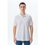 Ar-ma Erkek Polo Yaka Tişört Baskisiz Basic Örme Kumaş Regular Fit%100 Pamuk 30/1 Çift Toplama Penye Pike Y29374354802 Beyaz-B1