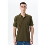 Ar-ma Erkek Polo Yaka Tişört Baskisiz Basic Örme Kumaş Regular Fit%100 Pamuk 30/1 Çift Toplama Penye Pike Y29374354802 Haki-H1