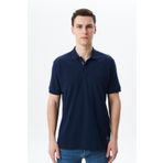 Ar-ma Erkek Polo Yaka Tişört Baskisiz Basic Örme Kumaş Regular Fit%100 Pamuk 30/1 Çift Toplama Penye Pike Y29374354802 Lacivert-L1