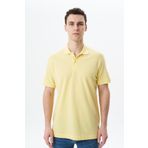 Ar-ma Erkek Polo Yaka Tişört Baskisiz Basic Örme Kumaş Regular Fit%100 Pamuk 30/1 Çift Toplama Penye Pike Y29374354802 Sarı-S1