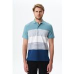 Ar-ma Erkek Polo Yaka Tişört Baskisiz Basic Örme Kumaş Regular Fit%100 Pamuk 30/1 Çift Toplama Penye Pike Y29374355002 Mavi-M24
