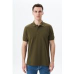 Ar-ma Erkek Polo Yaka Tişört Baskisiz Basic Örme Kumaş Regular Fit%100 Pamuk 30/1 Çift Toplama Penye Pike Y29374355202 Haki-H1