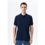 Ar-ma Erkek Polo Yaka Tişört Baskisiz Basic Örme Kumaş Regular Fit%100 Pamuk 30/1 Çift Toplama Penye Pike Y29374355202 Lacivert-L1