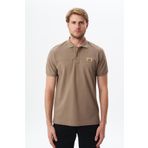 Ar-ma Erkek Polo Yaka Tişört Baskisiz Basic Örme Kumaş Regular Fit%100 Pamuk 30/1 Çift Toplama Penye Pike Y29374355402 Gri-Bej G8