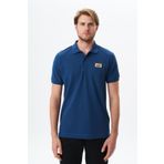 Ar-ma Erkek Polo Yaka Tişört Baskisiz Basic Örme Kumaş Regular Fit%100 Pamuk 30/1 Çift Toplama Penye Pike Y29374355402 İndigo-İ1