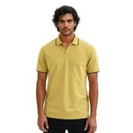 Ar-ma Erkek Polo Yaka Tişört Baskisiz Basic Örme Kumaş Regular Fit%100 Pamuk 30/1 Çift Toplama Penye Pike Y31374356702 Hardal Sarısı-H1
