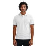 Ar-ma Erkek Polo Yaka Tişört Baskisiz Basic Örme Kumaş Regular Fit%100 Pamuk 30/1 Çift Toplama Penye Pike Y31374356802 Beyaz-B1
