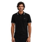 Ar-ma Erkek Polo Yaka Tişört Baskisiz Basic Örme Kumaş Regular Fit%100 Pamuk 30/1 Çift Toplama Penye Pike Y31374356802 Siyah-S1