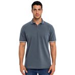 Ar-ma Erkek Polo Yaka Tişört Baskisiz Basic Örme Kumaş Regular Fit%100 Pamuk 30/1 Çift Toplama Penye Pike Y31374356902 Gri-G3