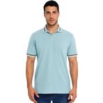 Ar-ma Erkek Polo Yaka Tişört Baskisiz Basic Örme Kumaş Regular Fit%100 Pamuk 30/1 Çift Toplama Penye Pike Y31374356902 Mavi-M24