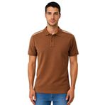 Ar-ma Erkek Polo Yaka Tişört Baskisiz Basic Örme Kumaş Regular Fit%100 Pamuk 30/1 Çift Toplama Penye Pike Y31374357002 Kahverengi-K7