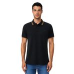 Ar-ma Erkek Polo Yaka Tişört Baskisiz Basic Örme Kumaş Regular Fit%100 Pamuk 30/1 Çift Toplama Penye Pike Y31374357402 Siyah-S1