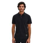 Ar-ma Erkek Polo Yaka Tişört Baskisiz Basic Örme Kumaş Regular Fit%100 Pamuk 30/1 Çift Toplama Penye Pike Y31374358202 Siyah-S1
