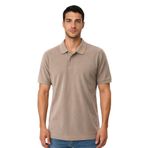 Ar-ma Erkek Polo Yaka Tişört Baskisiz Basic Örme Kumaş Regular Fit%100 Pamuk 30/1 Çift Toplama Penye Pike Y31374358302 Gri-Bej G8