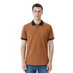 Ar-ma Erkek Polo Yaka Tişört Baskisiz Basic Örme Kumaş Regular Fit%100 Pamuk 30/1 Çift Toplama Penye Pike Y31374358702 Kahverengi-K7
