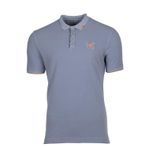 Ar-ma Erkek Polo Yaka Tişört Baskisiz Basic Örme Kumaş Regular Fit%100 Pamuk 30/1 Çift Toplama Penye Pike Y9TYO7332 Mavi-M12