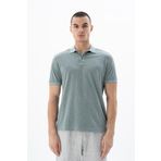 Ar-ma Erkek Polo Yaka Tişört Baskisiz Basic Örme Kumaş Regular Fit%100 Pamuk 30/1 Flamli Süprem Y25374490301 Mavi-M12