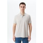 Ar-ma Erkek Polo Yaka Tişört Baskisiz Basic Örme Kumaş Regular Fit%50 Pamuk%50 Polyester Jakarli Süprem Y29374356402 Bej-B1