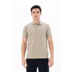 Ar-ma Erkek Polo Yaka Tişört Baskisiz Basic Örme Kumaş Regular Fit%95 Pamuk%5 Likra 30/1 Tek Toplama Licrali Pike Y25374302501 Gri-Bej G8
