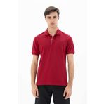Ar-ma Erkek Polo Yaka Tişört Baskisiz Basic Örme Kumaş Regular Fit%95 Pamuk%5 Likra 30/1 Tek Toplama Licrali Pike Y25374303301 Bordo-B1