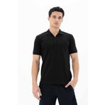 Ar-ma Erkek Polo Yaka Tişört Baskisiz Basic Örme Kumaş Regular Fit%95 Pamuk%5 Likra 30/1 Tek Toplama Licrali Pike Y25374304401 Siyah-S1