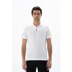 Ar-ma Erkek Polo Yaka Tişört Baskisiz Basic Örme Kumaş Regular Fit%95 Pamuk%5 Likra 30/1 Tek Toplama Licrali Pike Y25374304501 Beyaz-B1