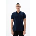 Ar-ma Erkek Polo Yaka Tişört Baskisiz Basic Örme Kumaş Regular Fit%95 Pamuk%5 Likra 30/1 Tek Toplama Licrali Pike Y25374304501 Lacivert-L1