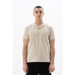 Ar-ma Erkek Polo Yaka Tişört Baskisiz Basic Örme Kumaş Regular Fit%95 Pamuk%5 Likra 30/1 Tek Toplama Licrali Pike Y25374305001 Bej-B1