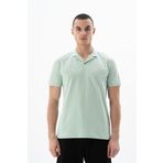 Ar-ma Erkek Polo Yaka Tişört Baskisiz Basic Örme Kumaş Regular Fit%95 Pamuk%5 Likra 30/1 Tek Toplama Licrali Pike Y25374305001 Yeşil-Y2